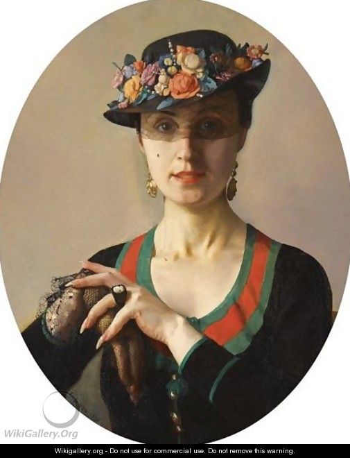 Portrait Of A Lady - Konstantin Andreevic Somov