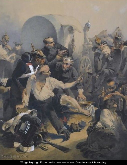 Scene From The Crimean War - Mihaly von Zichy