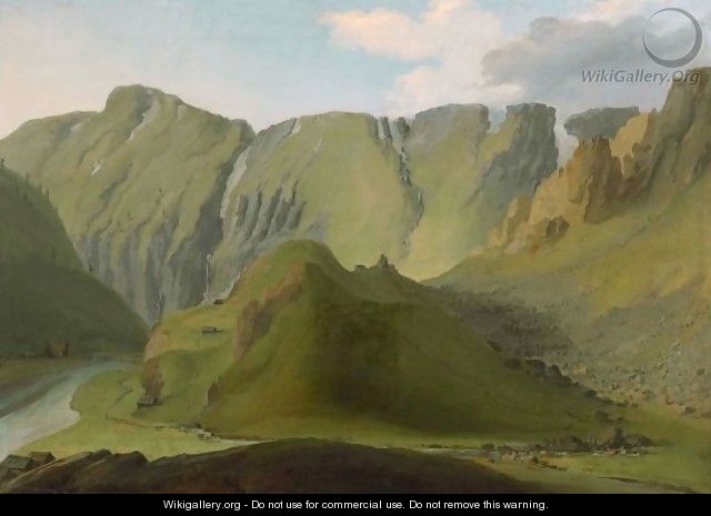 Rhone Bei Gletsch Mit Gadmerfluh, Tellistock Und Wendenstock, 1778 Rhone Near Gletsch With Gadmerfluh, Tellistock And Wendenstock, 1778 - Caspar Wolf