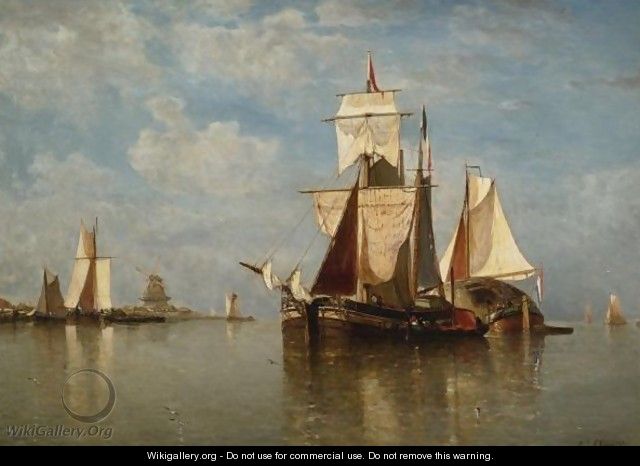 Shipping Off The Dutch Coast - Paul-Jean Clays