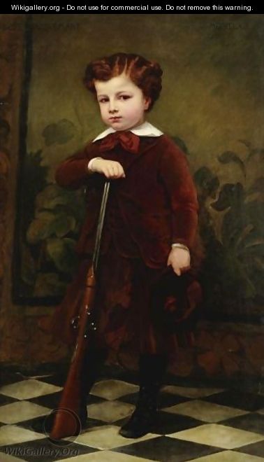 Portrait Of Young Hunter - Nelie Barbe Hyacinthe Jacquemart