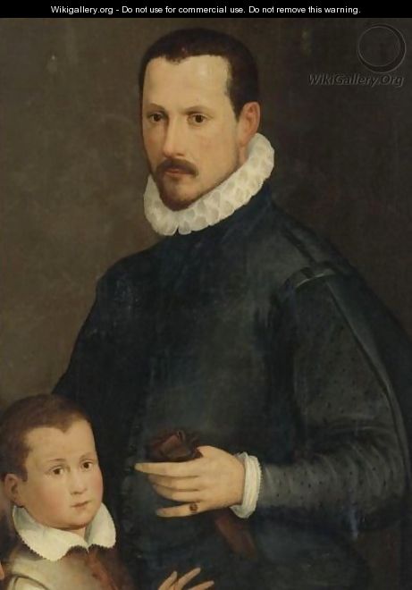 Portrait Of A Father And Son - Florentine School
