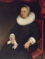 Portrait Of Lady, Seated Three-Quarter Length, Wearing A Black Dress With A White Ruff - Aelbert Cuyp