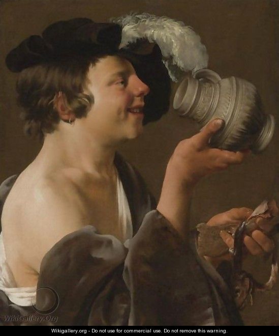 Boy In Profile, Drinking From A Tankard - Hendrick Terbrugghen