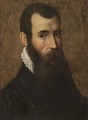 Portrait Of A Bearded Gentleman, Head And Shoulders, Wearing Black With A White Ruff - North-Italian School