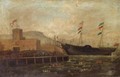 Launch Of The Steamship Aurora, From Belfast Harbour 1839 - Hugh Frazer