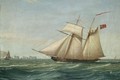 A British Topsail Schooner Inward Bound Off The Needles, Isle Of Wight, With A Cutter And Other Shipping In The Distance - William Clark