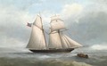 A Topsail Schooner Off The Coast - Nicholas Condy