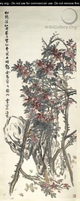 Flowers and rock - Liu Haisu