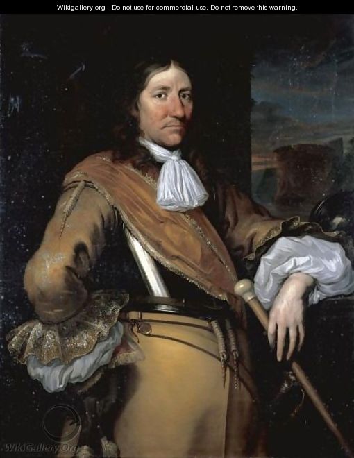 Portrait Of A Soldier, Half-Length, Wearing A Buff Surcoat And Breastplate And Holding A Baton - Juriaen Jacobsz