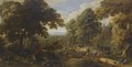 Landscape With Travellers Passing Through A Village - (after) Pieter Bout And Adriaen Fransz. Boudewijns