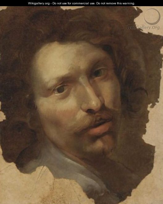 Study Of The Head Of A Man - Flemish School