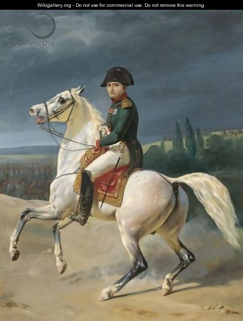 An Equestrian Portrait Of Napoleon Bonaparte - Simon Meister