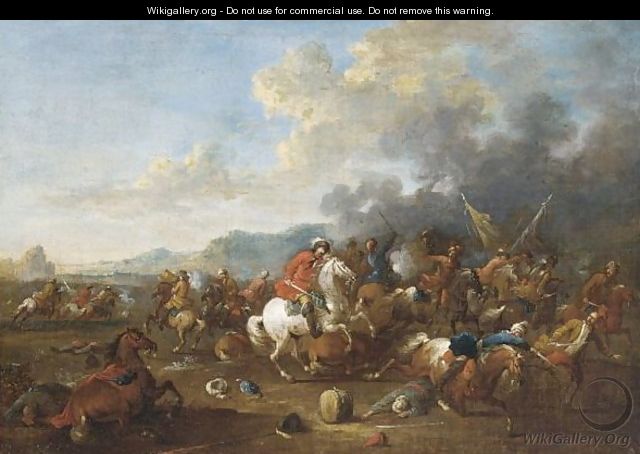 A Cavalry Skirmish - Arnold Frans Rubens
