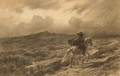 Horse And Rider On The Scottish Highlands (The Approaching Storm) - Rosa Bonheur
