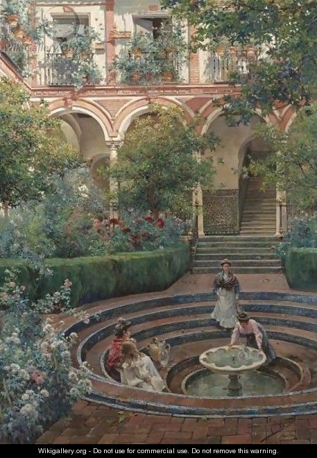 El Patio De La Villa (The Villa Garden) - Manuel Garcia y Rodriguez