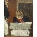 Jeune Femme Cousant - Edouard (Jean-Edouard) Vuillard