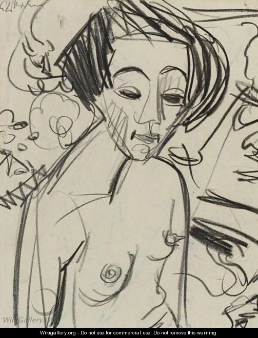 Nackte Frau (Nude Woman (Girl) - Ernst Ludwig Kirchner