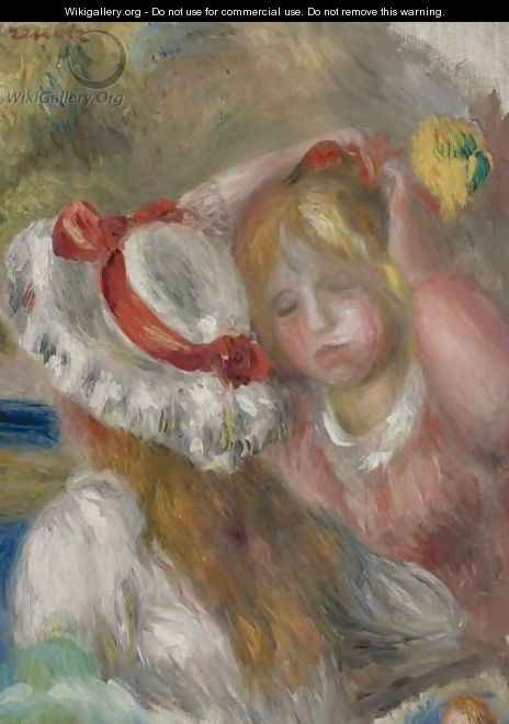 Chapeau Au Ruban Rouge - Pierre Auguste Renoir