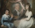 Portrait Of Judge William Garrow With Two Children - John Russell