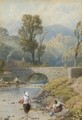 Figures On The River, Dollar, Clackmananshire - Myles Birket Foster