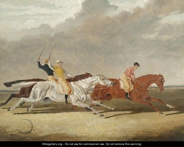 Race For The Subscription Plate At Newmarket 22nd April 1835 Between Plenipotentiary, Clearwell And Rosalie - John Frederick Herring, Jnr.