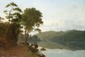A Wooded River Landscape - James Arthur O