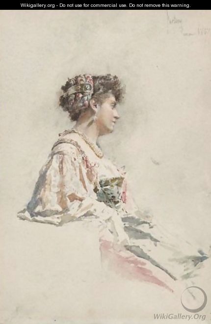 Retrato De Joven (Portrait Of A Young Woman) - Mariano José María Bernardo Fortuny y Carbó