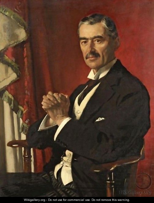 Portrait Of Neville Chamberlain - Sir William Newenham Montague Orpen
