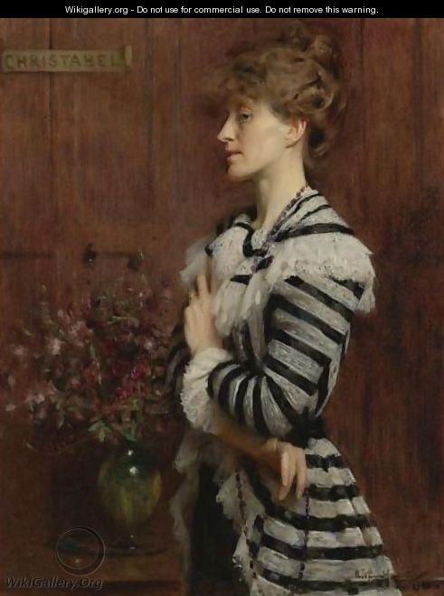Portrait Of Christabel Cockerell, Lady Frampton - Arthur Hacker
