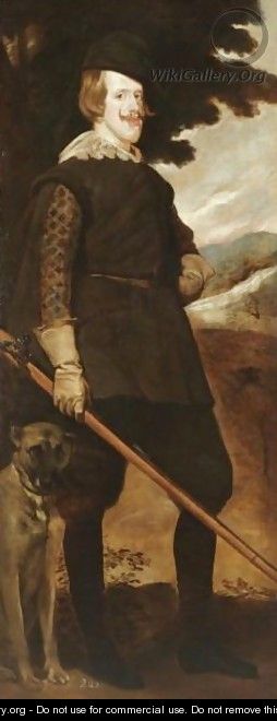 Portrait Of Philip IV (1605-1665), King Of Spain, Wearing Hunting Gear - (after) Diego Rodriguez De Silva Y Velazquez