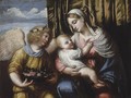 The Madonna And Child With An Angel - (after) Alessandro Bonvicino (Moretto Da Brescia)