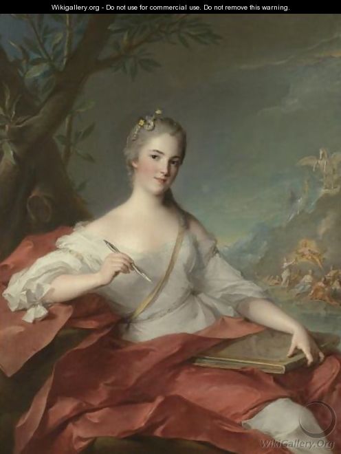 Portrait Of Marie-Genevieve Boudrey, Represented As A Muse - Jean-Marc Nattier