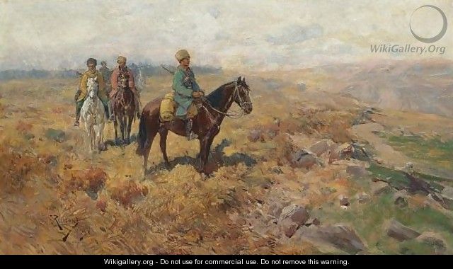 Horsemen In The Hills - Franz Roubaud