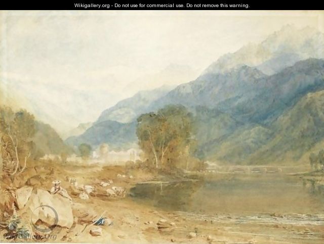 A View From The Castle Of St. Michael, Bonneville, Savoy, From The Banks Of The Arve River - Joseph Mallord William Turner