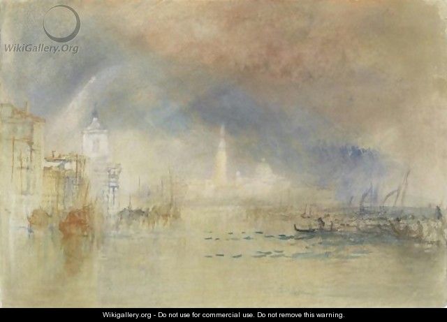 Venice Looking Towards The Dogana And San Giorgio Maggiore, With A Storm Approaching - Joseph Mallord William Turner