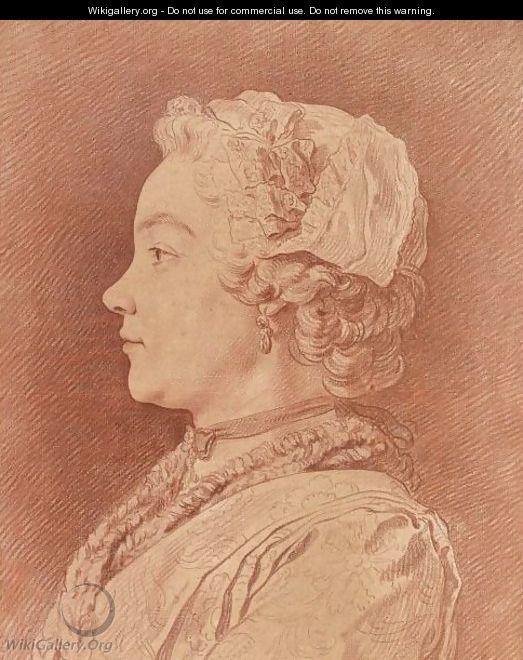 Profile Portrait Of Madame Van Loo - Carle van Loo