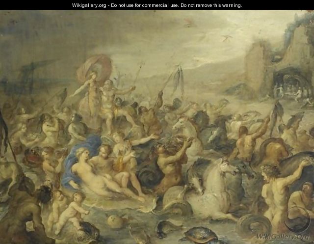 The Triumph Of Neptune - (after) Frans II Francken