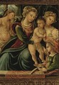 The Madonna And Child With Saint Catherine, Saint Sebastian And Mary Magdalene - Ferrarese School