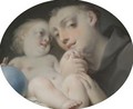 The Christ Child With Saint Anthony Of Padua - Venetian School
