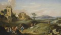 An Arcadian Landscape With Shepherds Dancing And Making Music - Bartholomeus Breenbergh