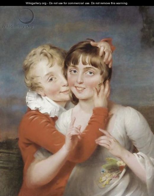 Portrait Of Isabella And Charles Downman - John Downman