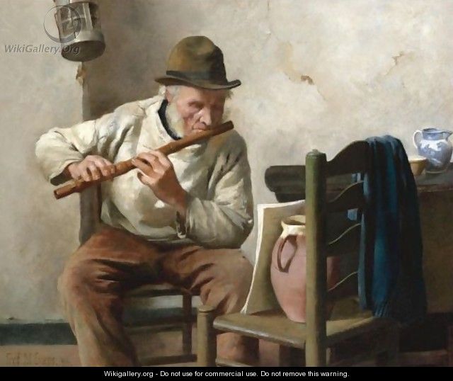 The Flute Player - Frederick James McNamara Evans