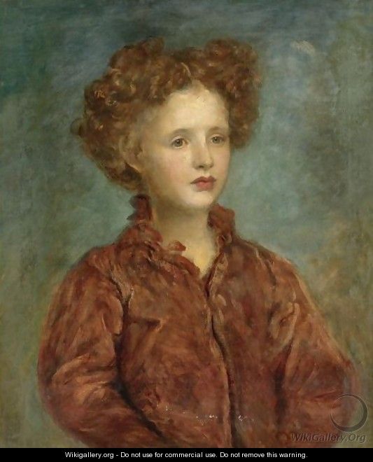 Portrait Of A Young Titled Girl - George Frederick Watts