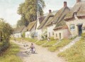 Geese On A Village Road - Arthur Claude Strachan