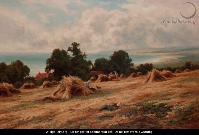 Harvesting On The Sussex Coast, Near Worthing - Henry Hillier Parker