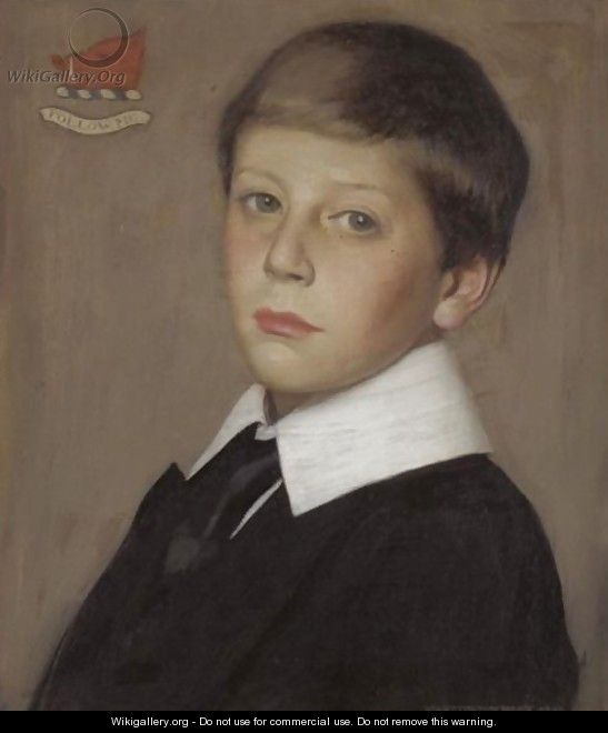 Portrait Of An Eton Boy - Harrington Mann