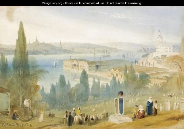 A View Of Constantinople The Graveyard - William Purser