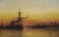 Sunset At Greenwich - Francis Danby