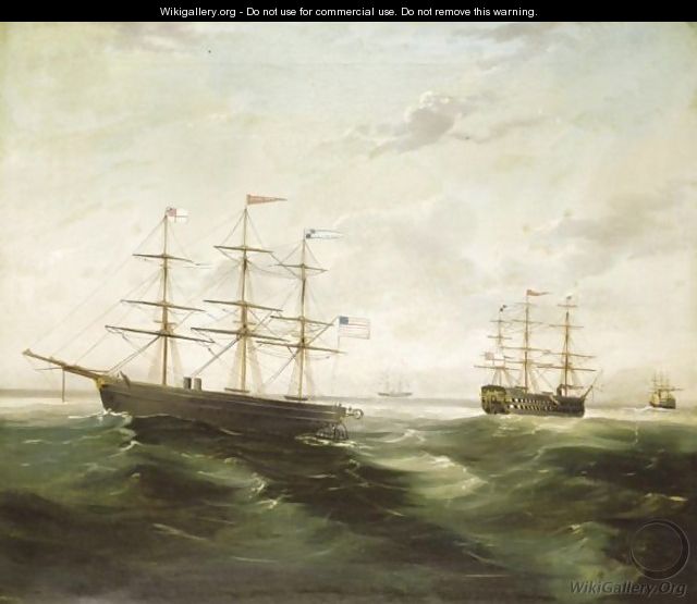 The Laying Of The First Transatlantic Cable - English School